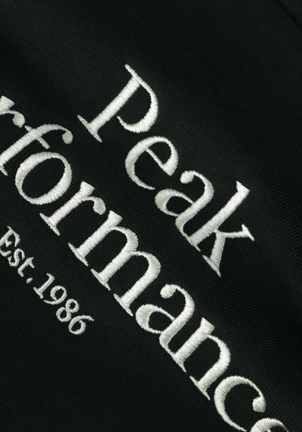 Donkergroene PEAK PERFORMANCE Trui W ORIGINAL HOOD - large