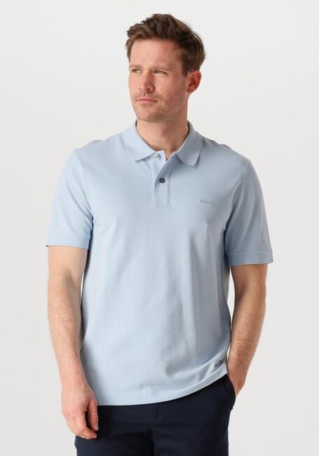 Lichtblauwe BOSS BLACK Polo PALLAS - large