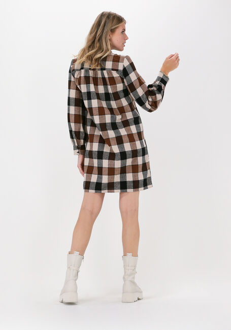 Bruine OBJECT Mini jurk JOHANNA L/S DRESS - large