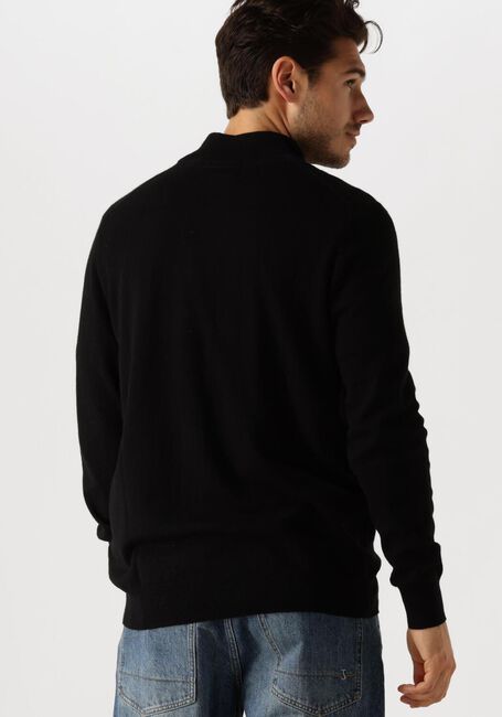 LYLE & SCOTT Pull COTTON MERINO QUARTER ZIP JUMPER en noir - large