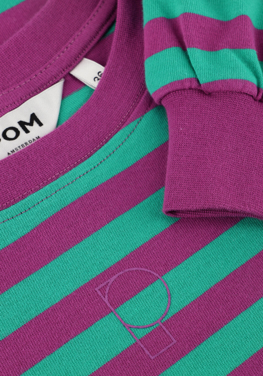 Multi POM AMSTERDAM Tops & T-shirts LONGSLEEVE STRIPED PURPLE GREEN - large