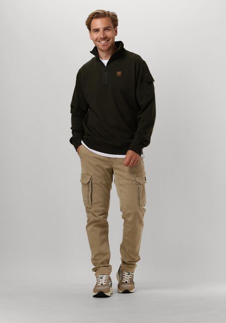 PME LEGEND Pull HALF ZIP COLLAR INTERLOCK JERSEY en vert - large