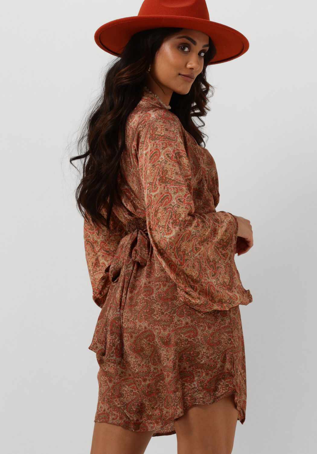 Missguided devore twist front mini dress in rust best sale