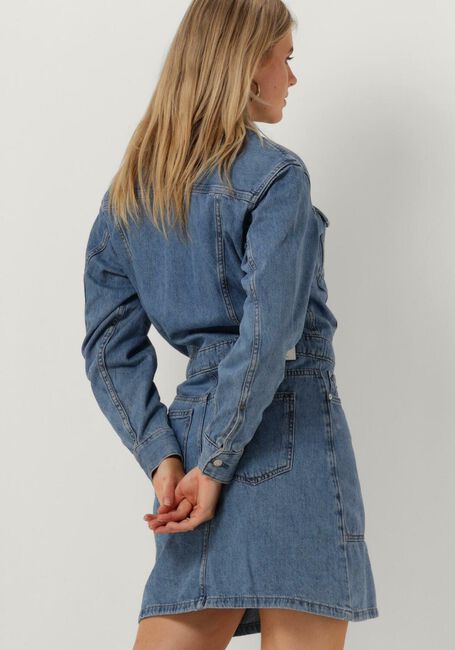 CALVIN KLEIN Mini robe TRUCKER DRESS Bleu clair - large