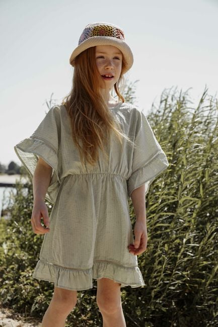 AMMEHOELA Mini robe AM-DOORTJE-05 en vert - large