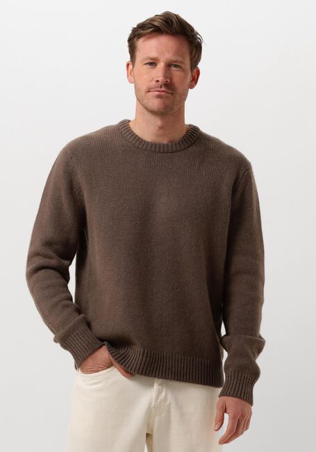 SELECTED HOMME Pull SLHCODY LS KNIT RELAXED CREW NECK en marron - large