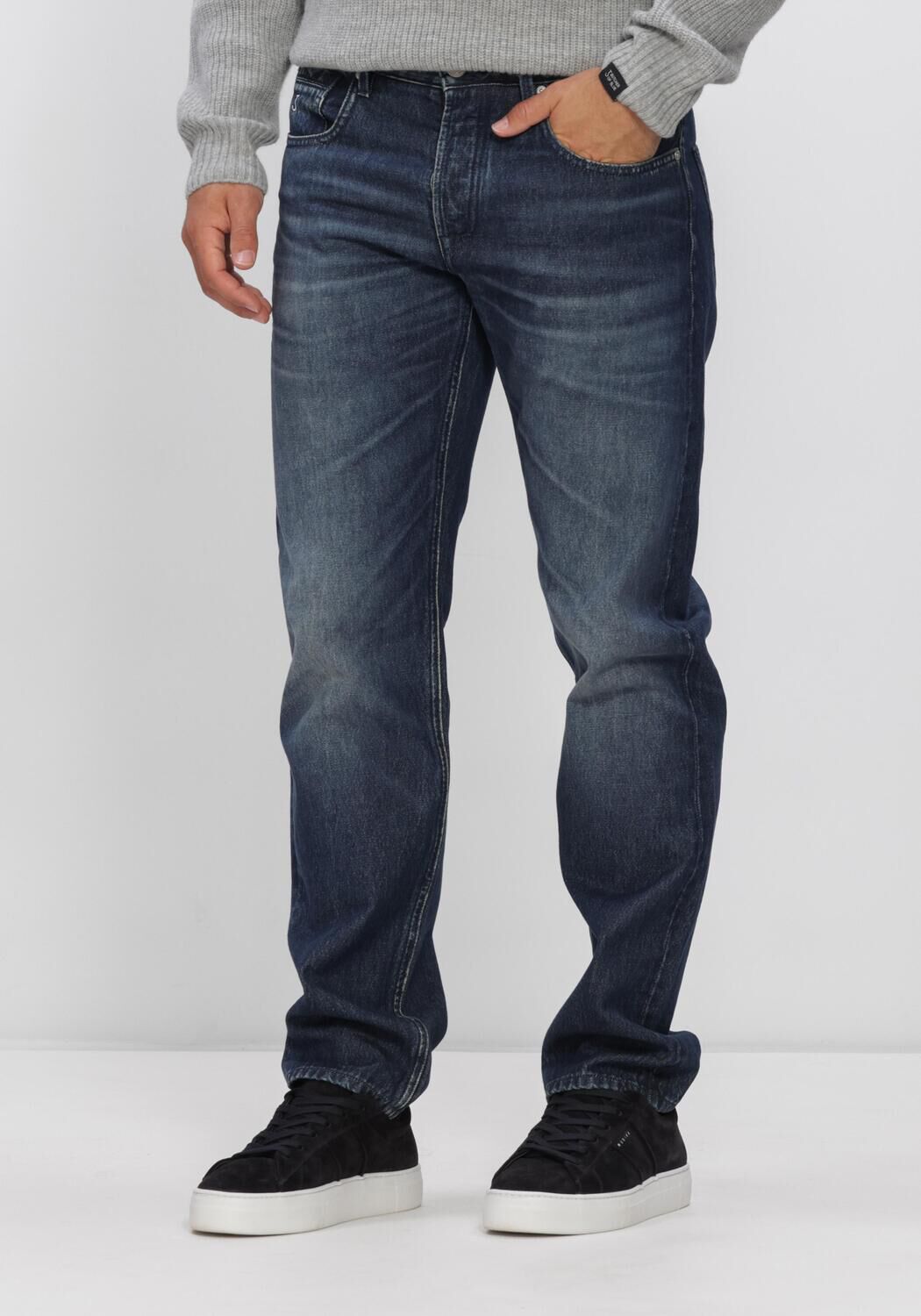 Donkerblauwe BUTCHER OF BLUE Straight leg jeans STOCKTON STRAIGHT REDDING DK AGED - large