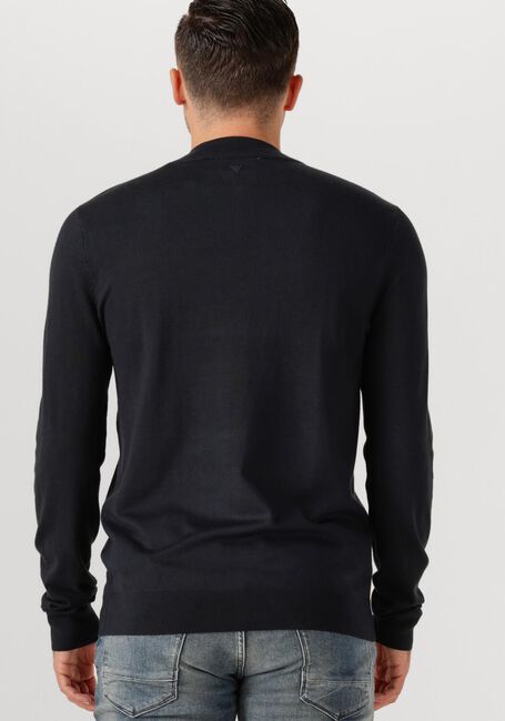 Donkerblauwe PURE PATH Trui ESSENTIAL KNITWEAR HALFZIP SWEATER - large