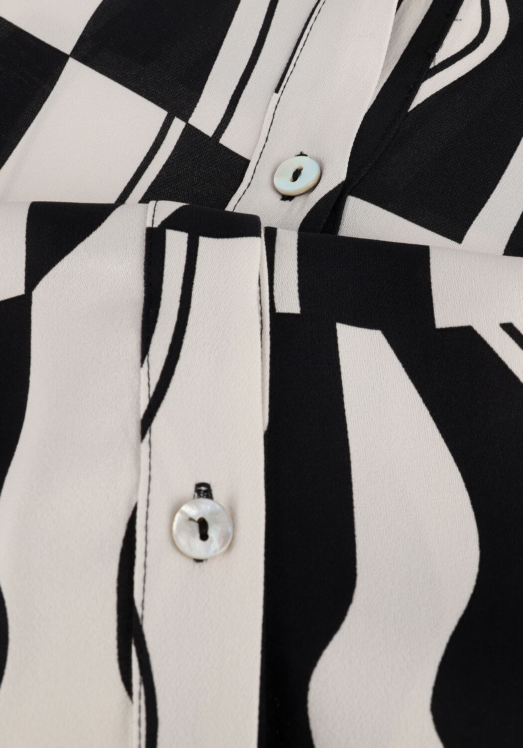 Gebroken wit SUMMUM  BLOUSE GRAPHIC TWO TONE - large