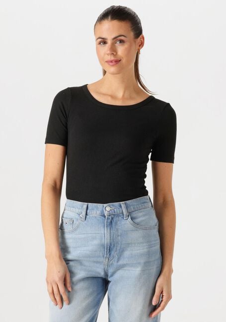 TOMMY HILFIGER T-shirt SLIM 5X2 RIB C-NK SS en noir - large