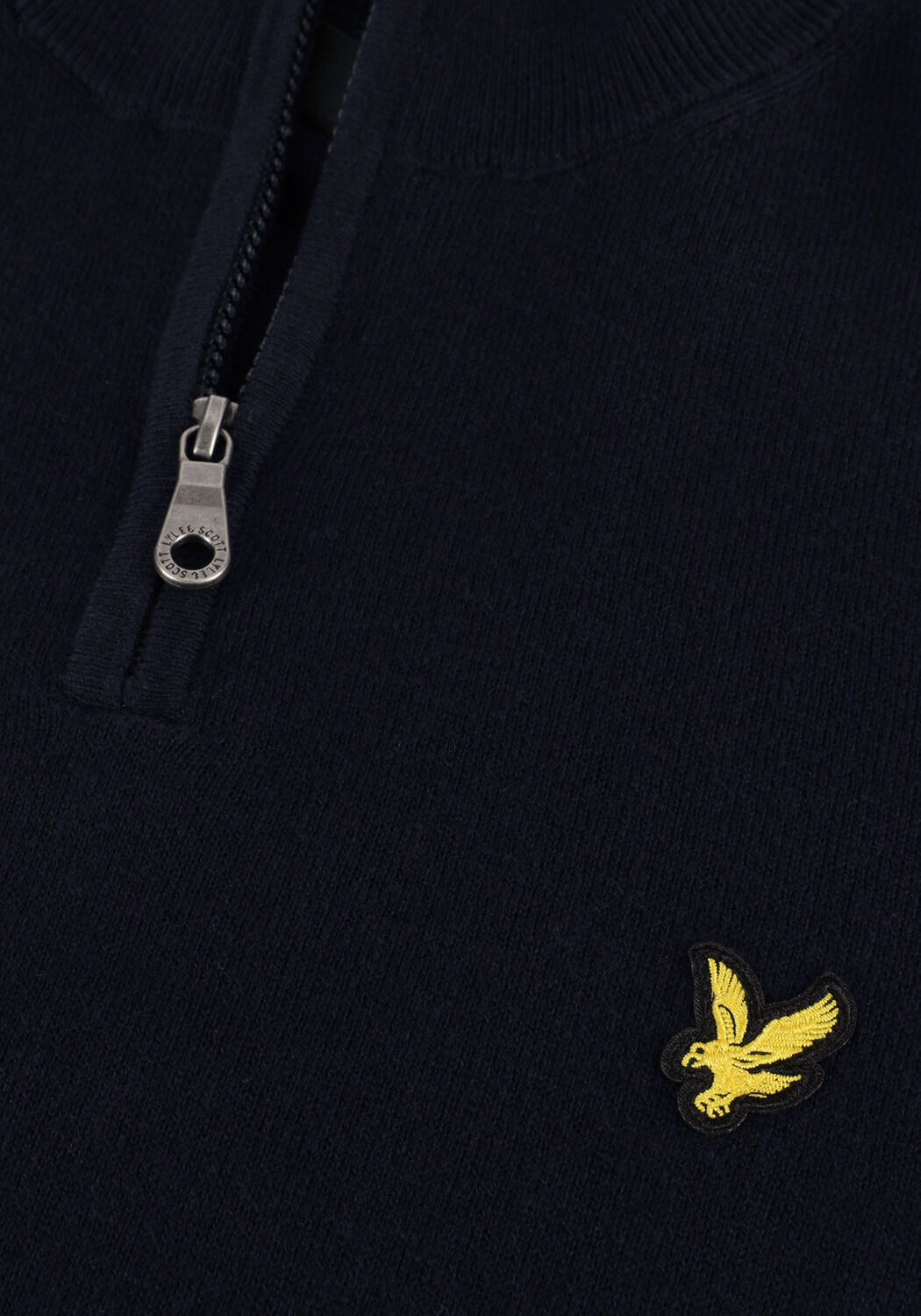 LYLE & SCOTT Pull COTTON MERINO QUARTER ZIP JUMPER Bleu fonc&eacute; - large