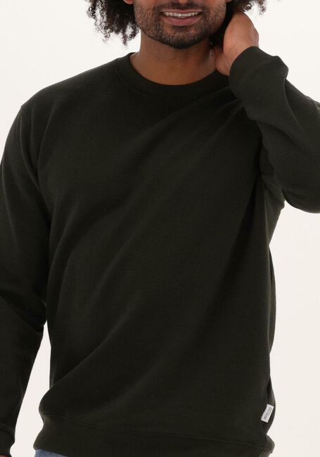Donkergroene SELECTED MEN Trui SLHRELAXMORELL CREW NECK SWEAT W - large
