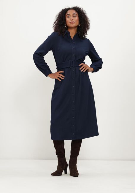 POM AMSTERDAM Robe midi DEMI ETERNAL BLUE Bleu fonc&eacute; - large