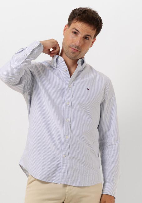 Blauwe TOMMY HILFIGER Casual overhemd HERITAGE OXFORD STRIPE RF SHIRT - large