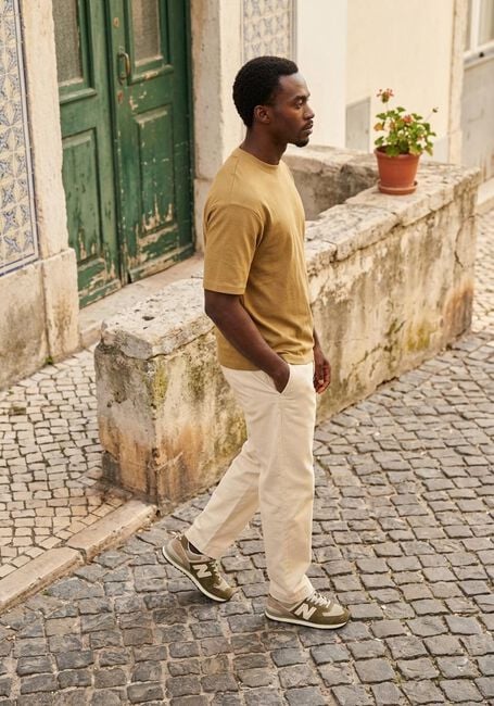 Oker SELECTED MEN T-shirt SLHLOOSEOSCAR SS O-NECK TEE NOOS - large
