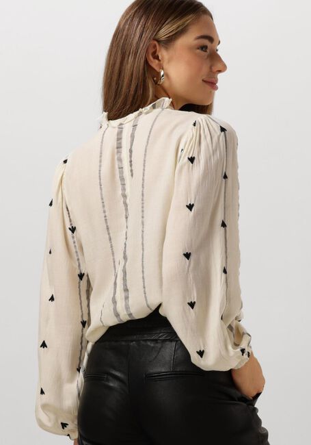 SUMMUM Haut TOP VISCOSE EMBROIDERED STRIPE en blanc - large