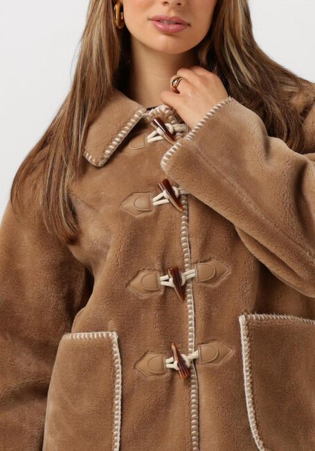 OBJECT Manteau en fausse fourrure OBJOPAL RE JACKET en marron - large