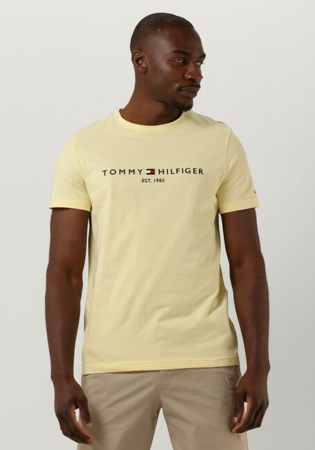 Gele TOMMY HILFIGER T-shirt TOMMY LOGO TEE - large