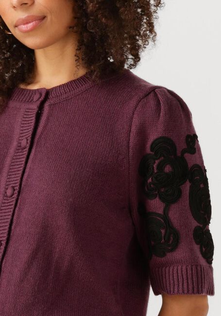 OBJECT Pull OBJJANE 2/4 RE KNIT CARDIGAN Bordeaux - large
