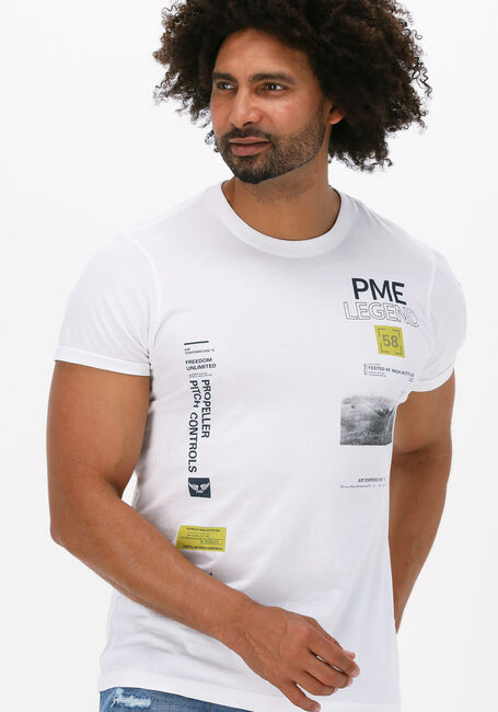 PME LEGEND T-shirt SHORT SLEEVE R-NECK SINGLE JERSEY en blanc - large