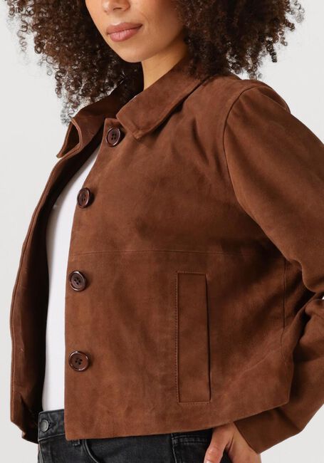 MY ESSENTIAL WARDROBE Veste en cuir PETRAMW SUEDE JACKET en marron - large