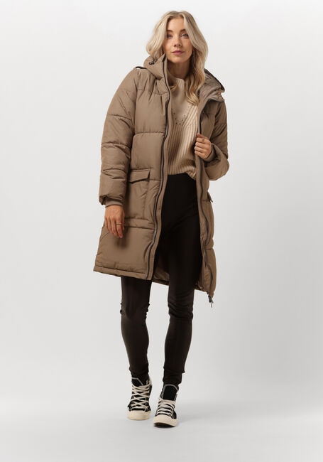 OBJECT Veste matelassé HANNA L/S LONG JACKET en marron - large