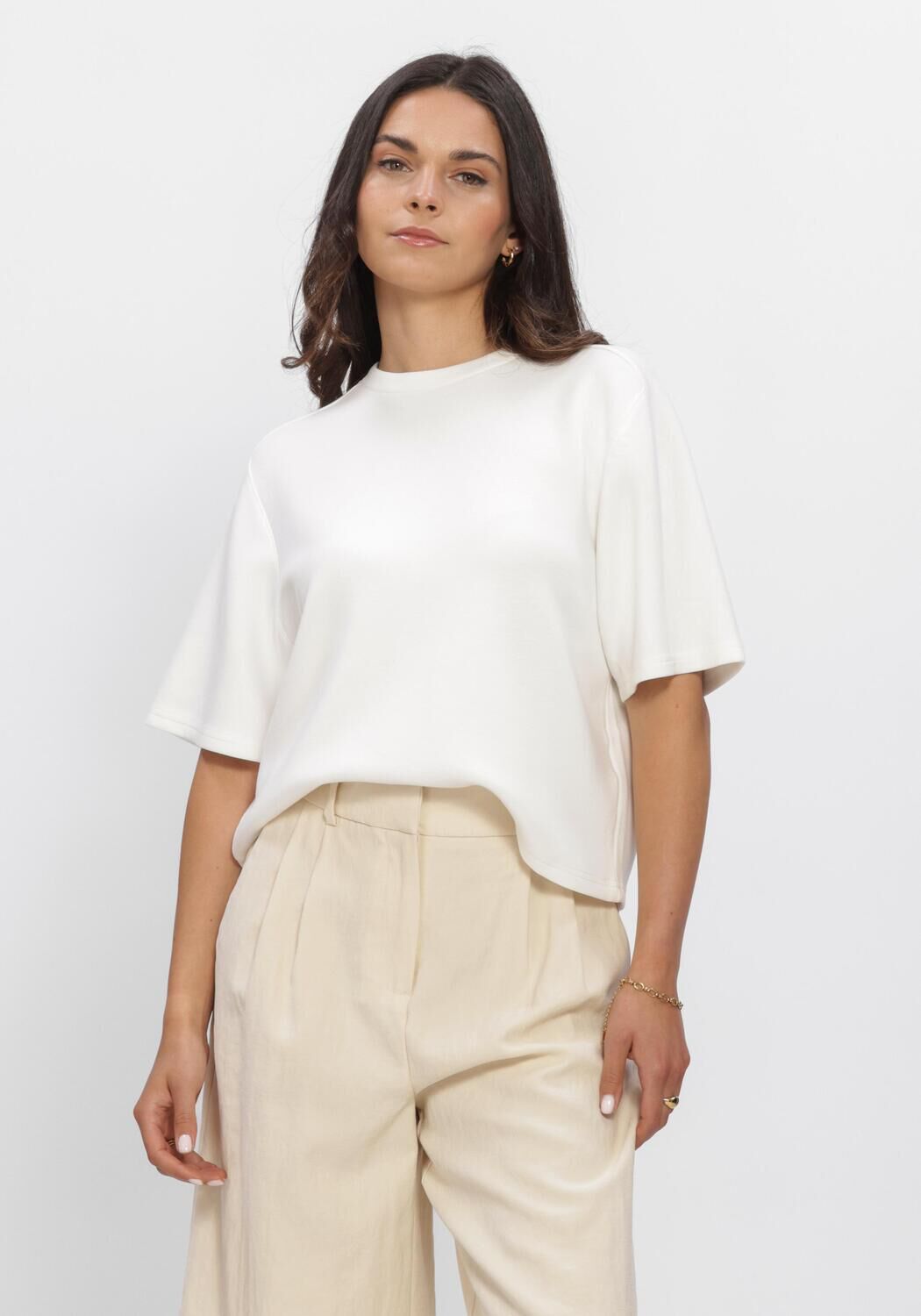 Gebroken wit MSCH COPENHAGEN Top MSCHMAELEE IMA Q 2 4 SWEATSHIRT - large
