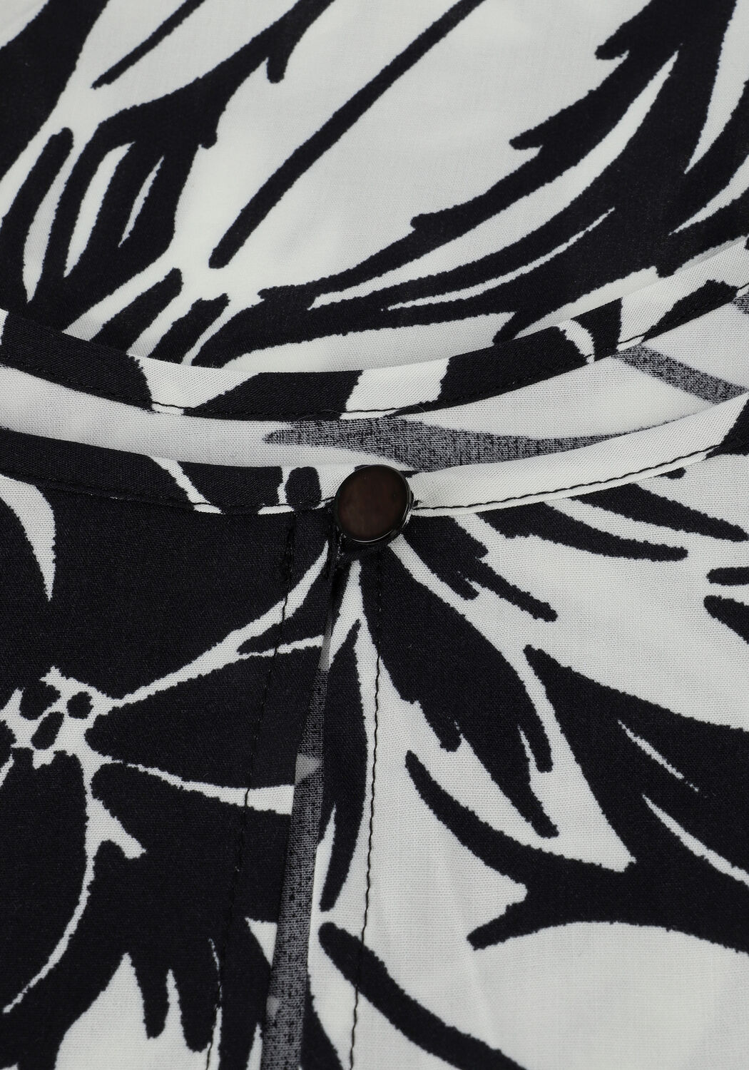 Zwarte SUMMUM Top TOP SHORT SLEEVES TWO TONE FLO - large