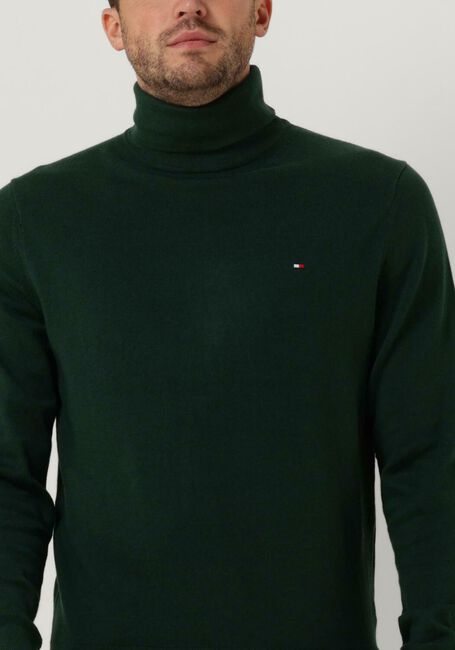 Donkergroene TOMMY HILFIGER Coltrui PIMA ORG CTN CASHMERE ROLL NECK - large