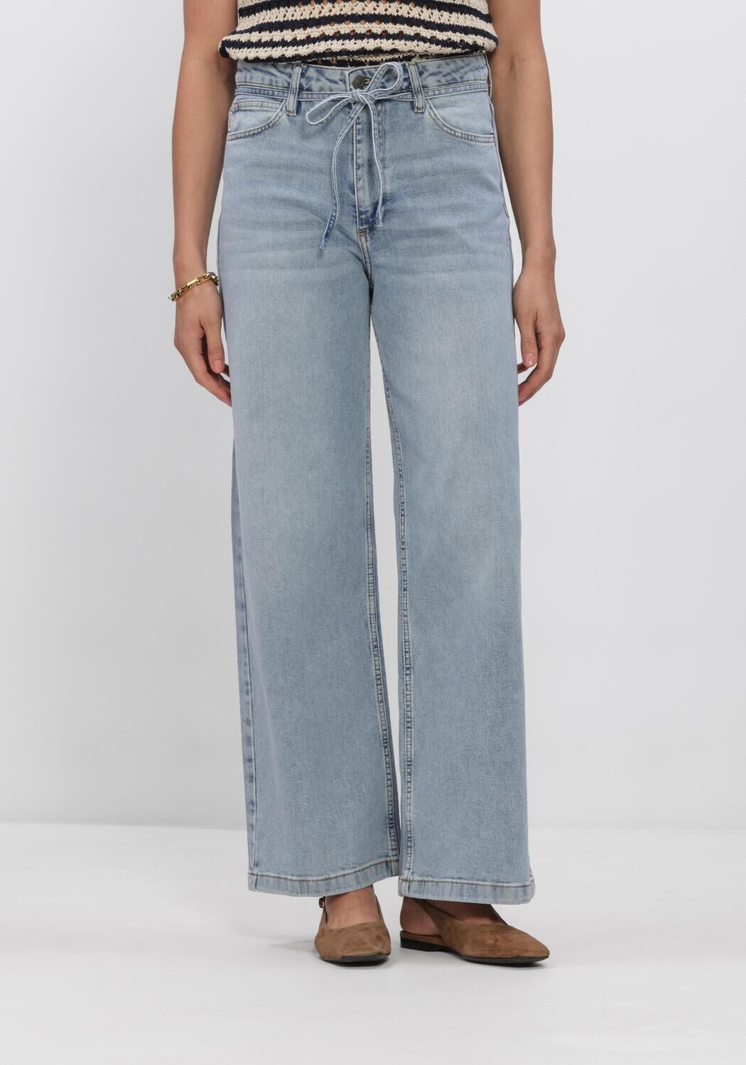 MODSTR&Ouml;M Wide jeans ISOLDEMD SOLID PANTS en bleu - large