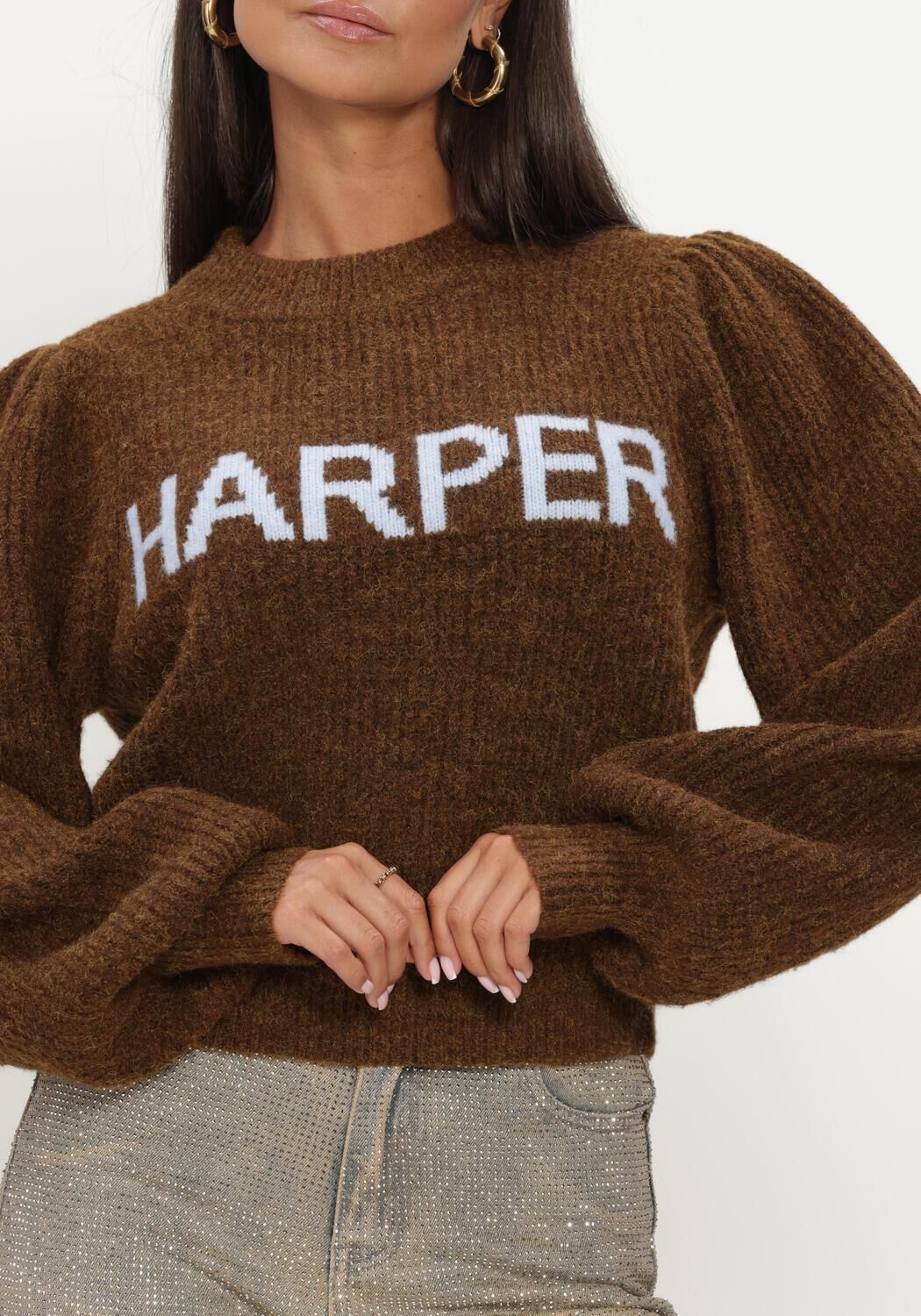 HARPER & YVE Pull LYSANNE-JU en marron - large