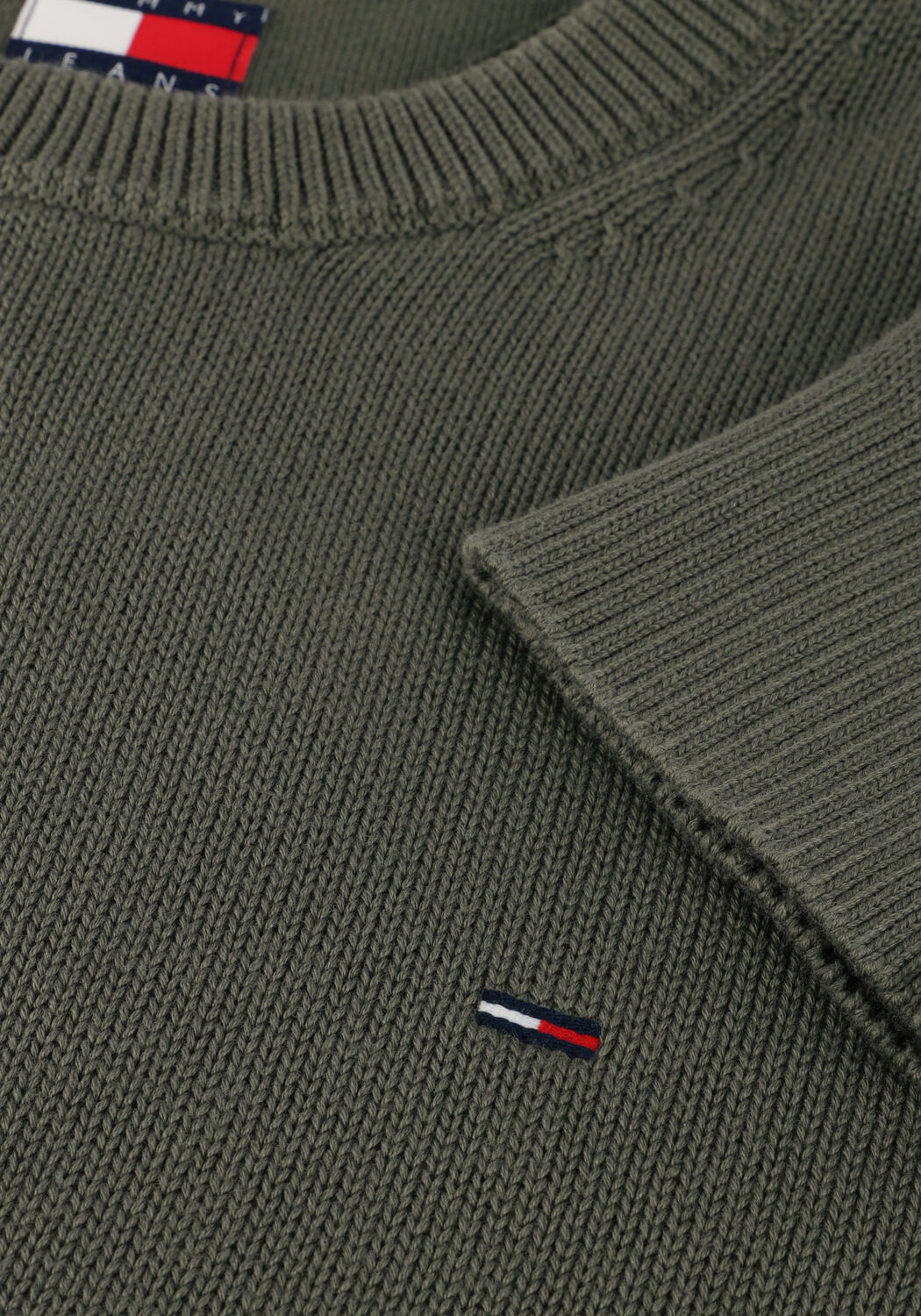 TOMMY JEANS Pull TJM SLIM ESS SWEATER EXTS Olive - large