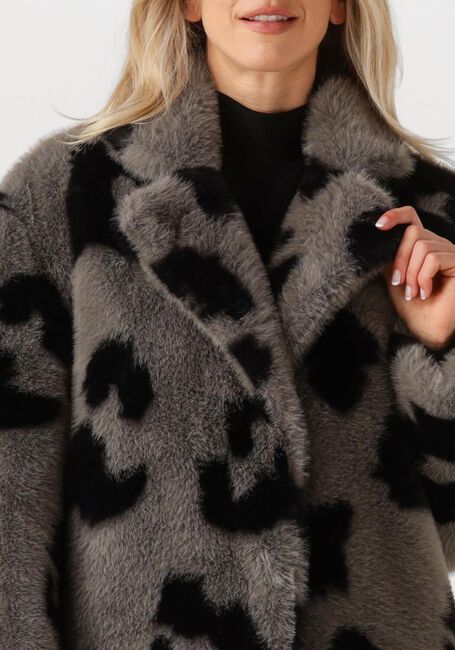 SILVIAN HEACH Manteau en fausse fourrure LONG FURR COAT LEMOS en gris - large
