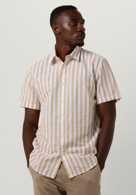 SELECTED MEN Chemise d&eacute;contract&eacute; SLHSLIMNEW-LINEN SHIRTS SS CLASSIC W en camel - large