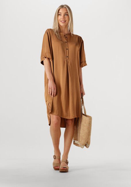SUMMUM Robe midi DRESS SILKY TOUCH en marron - large