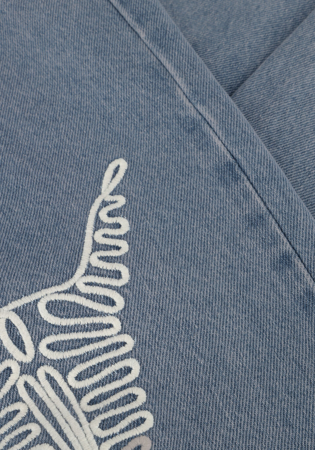 Lichtblauwe ALIX THE LABEL Wide jeans LADIES WOVEN DENIM BULL PANTS - large