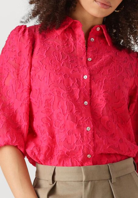 Roze JANSEN AMSTERDAM  NANNE BLOUSE FJ 722 3/4 PUFFED SLEEVE - large