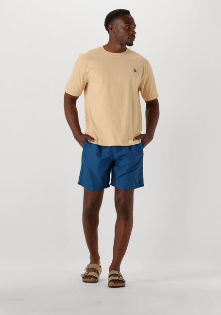 SHIWI T-shirt MEN FINN RELAXED T-SHIRT CORAL LOGO en beige - large