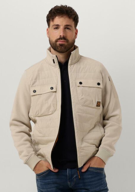 PME LEGEND Jack ZIP JACKET SWEAT MIXED PADDED en beige - large