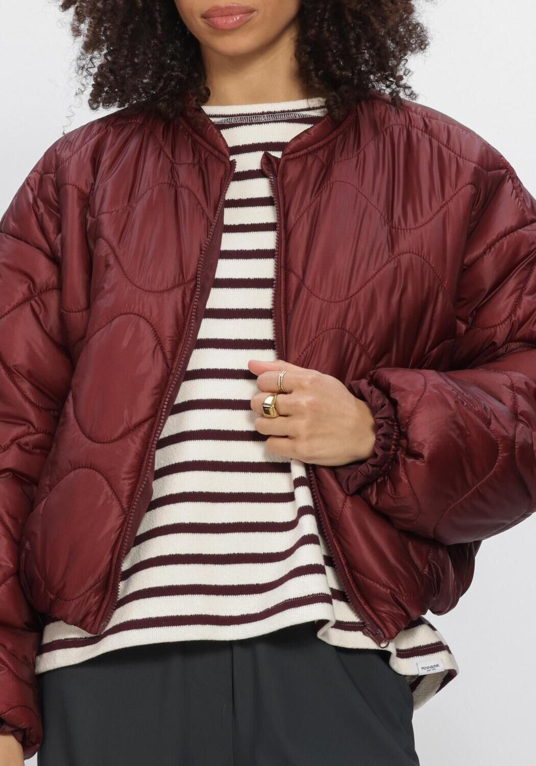PENN & INK Veste matelass&eacute; W26C387 Bordeaux - large