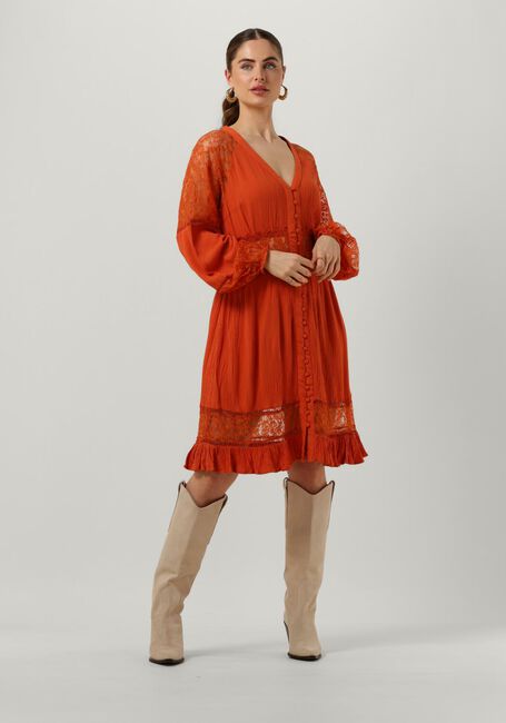 Y.A.S. Mini robe YASMEZA LS DRESS S. en orange - large