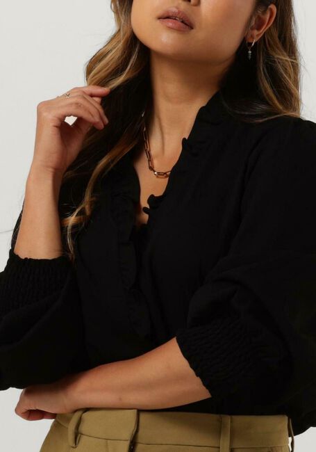 CO'COUTURE SUEDA FRILL SHIRT Blouses en noir - large
