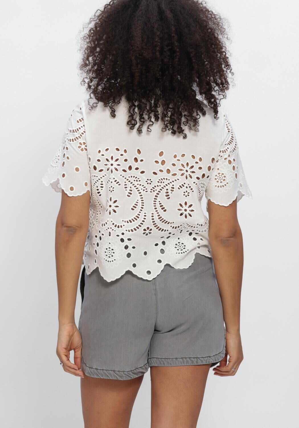 Witte OBJECT Top OBJELENA S/S CROP TOP E VIP 26 - large