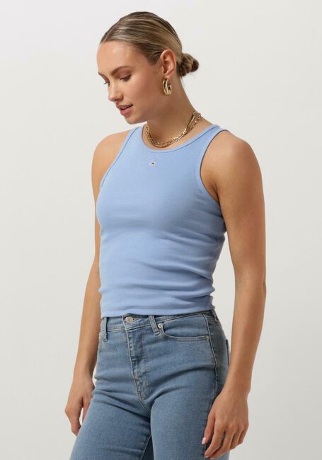 TOMMY JEANS Haut TJW ESSENTIAL RIB TANK en bleu - large