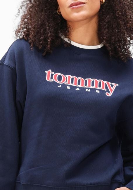 TOMMY JEANS TJW BXY TOMMY APPLIQUE CREW Hauts & T-shirts Bleu fonc&eacute; - large