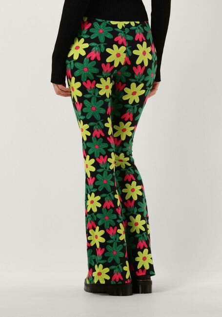Gebroken wit COLOURFUL REBEL Flared broek BIG FLOWER PEACHED EXTRA FLARE PANTS - large