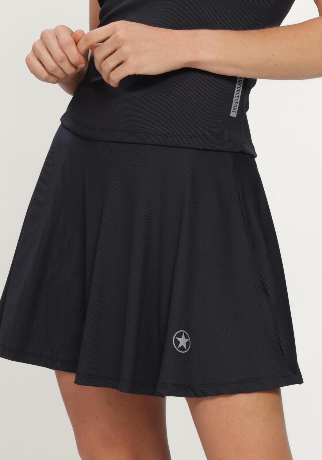 Zwarte AIRFORCE Rokken RIBBED TENNIS SKIRT - large