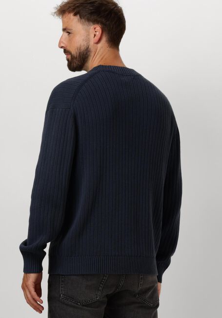 CALVIN KLEIN Pull LINEAR SWEATER Bleu foncé - large