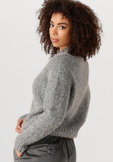 Grijze BY-BAR Trui JONAS ZIPP CARDIGAN - large