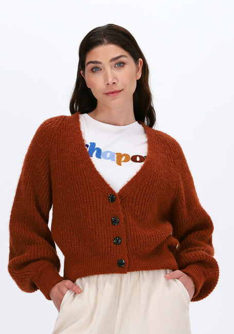 Cognac FABIENNE CHAPOT Vest STARRY CARDIGAN - large